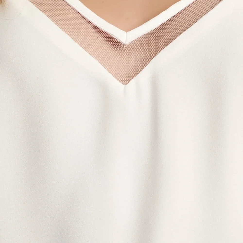 Lulu’s White Mesh Lightweight Tank Top - Slightly Stained - Picture 3 of 10